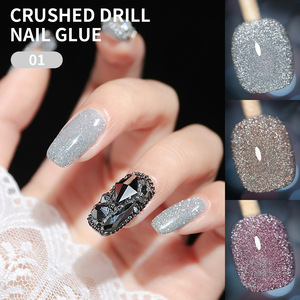 Kit de gel UV pour ongles effet diamant écrasé réfléchissant, super scintillant, longue tenue, pour salon et nail art - Product Image 3