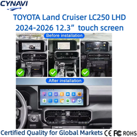 Écran radio 2DIN de 12,1 pouces pour TOYOTA Land Cruiser LC250 20246-2026, Android Auto sans fil, CarPlay, écran tactile, BT5.0