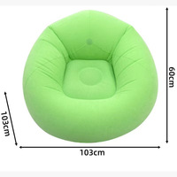 Fauteuil gonflable floqué élégant, portable, multicolore et économique pour l'intérieur et l'extérieur, canapé gonflable pliable