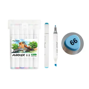 Manufacture supply 125 color Custom Double-tip Square Art Marker art painting markers art sketch markers