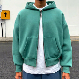 เสื้อฮู้ดทรงปกติแบบสวม กำลังเป็นที่นิยม มีกระเป๋ากันน้ำด้านหน้า รับทำโลโก้ตามสั่ง ผู้ผลิตขายส่ง OEM ผ้าฝ้ายฟลีซ 100% สำหรับผู้ชาย - Product Image 1