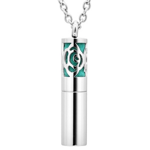 Nouveau design, collier pendentif diffuseur d'huiles essentielles en acier inoxydable, style bohème - Product Image 1