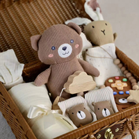 Coffret Cadeau Nouveau-né en Bois de Hêtre Sûr – Kit de Soins Complet pour Bébé – Cadeau de Naissance