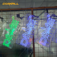 Enseigne néon LED à intensité variable avec télécommande et panneau arrière en acrylique transparent, logo personnalisé pour entreprises, vitrine de magasin, présentoir de boutique