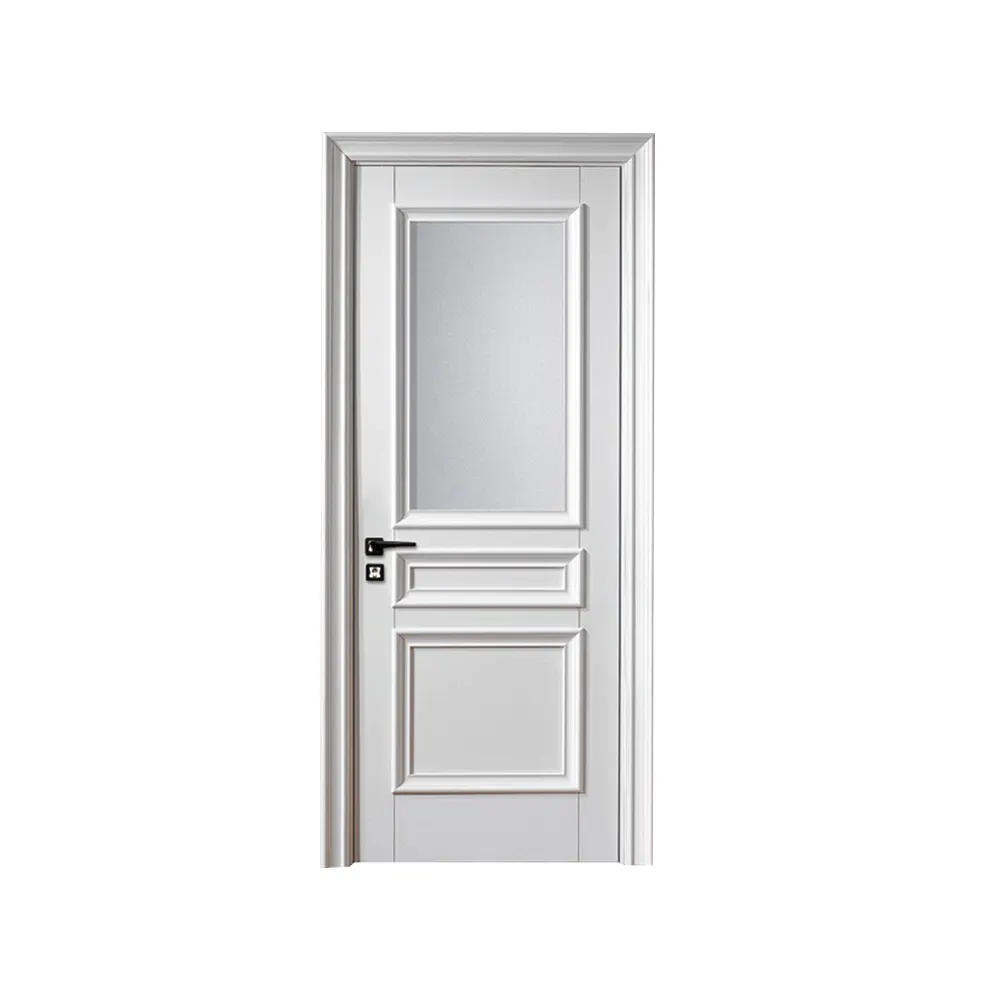 A set of modern and simple moisture-proof rooms flat light luxury bedrooms solid wood doors