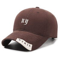 Casquettes de baseball structurées à 6 panneaux, vintage, délavées, personnalisées, avec broderie gothique sur le panneau avant, en toile vieillie et visière incurvée