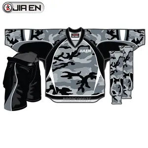 Cheap wholesale blank hockey jersey team reversible camo sublimated custom hockey jersey