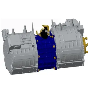 Kit de conversión de motor síncrono para tractor de 60 toneladas, kit de motor de coche eléctrico RAD5080 PMSM ac + caja de cambios 801kw 150kw ev