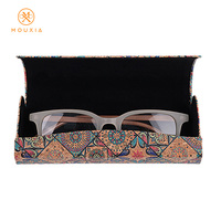 Étui à lunettes en PU avec logo personnalisé, boîte à lunettes portable avec motif de carreaux Azulejo portugais