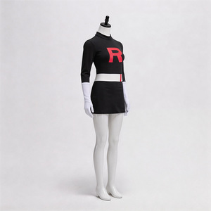 Coolmanyuan Jessie Vestido de Cosplay para Mujer, Disfraz de Anime Negro y Rojo con Logo R, Primavera 2026, Talla Adulto - Product Image 2