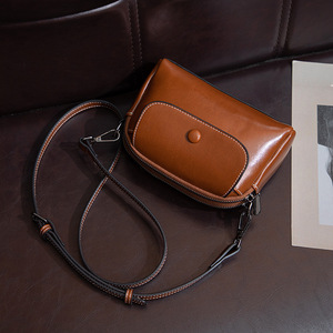 Preppy Lady New Mom Brown Fashion Portable Small <b>Square</b> Mini Cell Phone Bag Soft PU Single Strap Shoulder Crossbody Water - Product Image 6