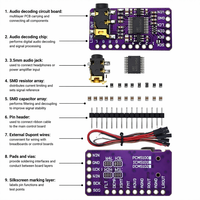 Módulo Decodificador de Audio PCM5102 I2S, Placa Convertidora Digital a Analógica para Raspberry Pi, Arduino, MCU, Altavoz DIY