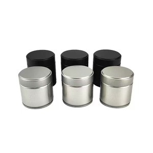 Wholesale Custom <b>Metal</b> Tin <b>Box</b> 30g 1OZ Hot Sale Matcha Coffee Protein Powder Tea Decal Screw Cap Portable Food Storage - Product Image 1