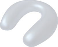 Oreiller gonflable de cou de plage de sac de PVC ultraléger portatif transparent