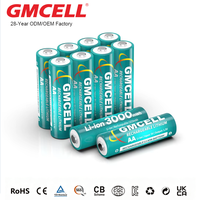 Baterai Isi Ulang AA 1.5V Baterai Lithium Baterai Li-ion Pengisi Daya USB Tipe-C 8-Slot Untuk Mainan, Senter