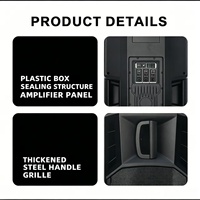 Altavoz Activo Profesional Leon Audio de 15 Pulgadas, Plástico Negro, Portátil, para Diversas Ocasiones, Alta Calidad de Sonido, Máx. 2000W y 131dB