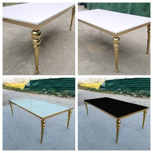 Muebles para Bodas de Hotel, Mesa Moderna de Lujo para Eventos y Fiestas, Mesa de Boda Serpentina en Forma de S de Acero Inoxidable Dorado - Product Image 6