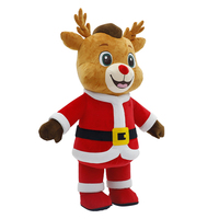 Disfraz Inflable Gigante de Reno Navideño Adorable para Adultos