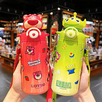 Bouteille d'eau Tritan Stitch Sunshine 650 ml sans BPA, grande capacité, avec paille, motif dessin animé, pour voiture, cadeau enfant
