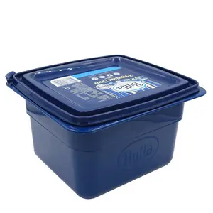 Индивидуальный Логотип Экологически чистые 1,5 л квадратная упаковка одноразовые перерабатываемые пластиковые контейнеры для мороженого