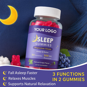 Venta caliente Melatonin Free Sleep Gummies con <span class=keywords><strong>magnesio</strong></span> y L Theanine OEM Embalaje personalizado - Product Image 3