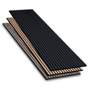 Paneles Acústicos de Listones de Madera Modernos Personalizados SANYUAN, Diseño Ecológico, Absorción de Sonido para Oficina en Casa, NRC 80%, 22 mm de Grosor - Product Image 1