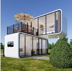 Maison capsule préfabriquée moderne de style Apple Cabin |   Maisonnette modulaire mobile en conteneur pour hôtel, bureau et camping, fabriquée en Chine - Product Image 1