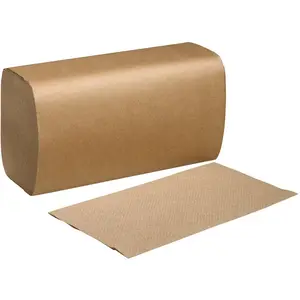 Écologique 1-2 plis personnalisé recyclé papier naturel essuie-mains simple plié sans noyau pour un usage domestique ou au détail
