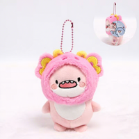 Vente en gros de porte-clés en peluche FatShark de 12 cm, mignons, de haute qualité japonaise, personnalisés, en coton, pour sacs d'école, jouets en forme d'animaux en peluche
