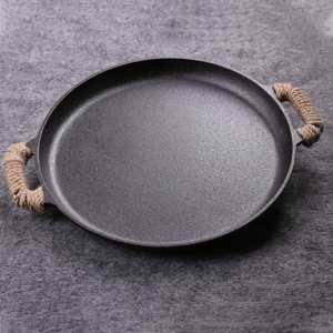 Sartén <span class=keywords><strong>para</strong></span> Pizza de Hierro Fundido Pre-Sazonada de 12 Pulgadas con Asas, Plancha <span class=keywords><strong>para</strong></span> Restaurantes, Dosa Tawa, Parrilla <span class=keywords><strong>para</strong></span> Roti, Barbacoa, Camping, Gas/Inducción - Product Image 5