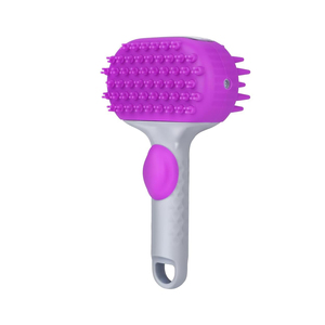 Luxury Eco-Friendly Dog Bath <b>Brush</b> with Silicone Comb for Hair Removal and Massage-2024 New Arrival - Product Image 1