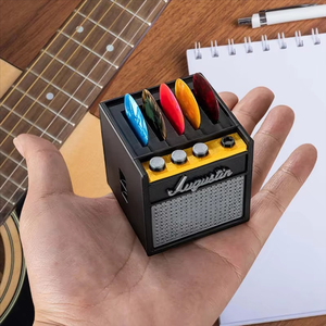 Soporte para púas de guitarra, soporte para plectro, soporte para púas de amplificador, modelo retro de amplificador de guitarra para músicos y guitarristas - Product Image 5