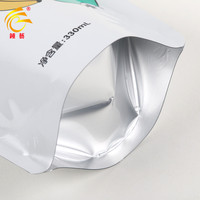Pochette Doypack Personnalisée 330 ml pour Jus de Fruits, Emballage Stratifié en Feuille, Anti-humidité, avec Bec Verseur, Impression Gravure, Résistante aux Hautes Températures