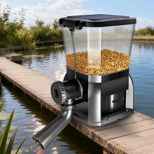Distributeur automatique de nourriture pour poissons Jecod, moderne, en plastique, avec minuterie quantitative, pour l'alimentation des koïs, grande capacité 5L-10L, économie d'énergie, ultra silencieux - Product Image 5