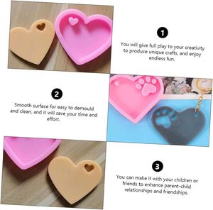 3D Handmade Silicone Dog Paw and Heart Shape Gypsum DIY Molds for Soap Candle Crafting Innovate Your Own Make Craft - Product Image 5