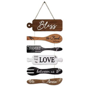 Letrero Decorativo Navideño de Madera Ecológica Personalizado con Impresión UV para Cocina y Comedor - Product Image 1