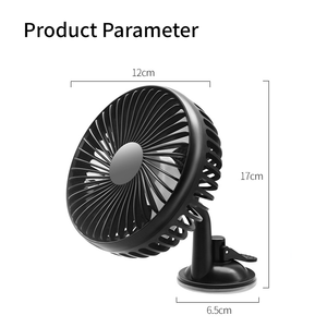 Ventilateur de refroidissement de voiture USB électrique 5V portable avec fonction automatique à 3 vitesses, faible bruit, en plastique, ventilateur de voiture portable - Product Image 4