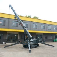 Grue araignée sur chenilles JCPROTECH 15m 8 tonnes électrique/diesel hydraulique à haute efficacité avec garantie de 3 ans et options supplémentaires