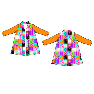 E2 Venta al por Mayor Bata de Terciopelo de Manga Larga para Bebé Niña, Personalizada, Impermeable, Reversible, Mezcla de Algodón - Product Image 2