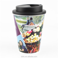Tasse à café en plastique à Texture mate, tasse réutilisable à Double paroi