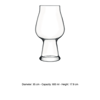 Vaso Stout Collez Birrateque 60 cl Luigi Bormioli H 17.8 cm Ø 9.5 cm