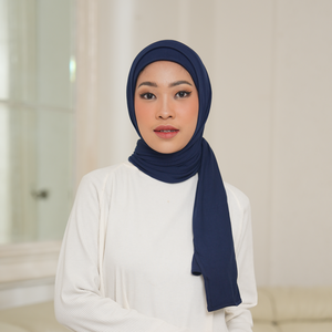 Asymmetrical Instant Pashmina Hijab with Elastic Inner for Daily & Activewear - Product Image 2
