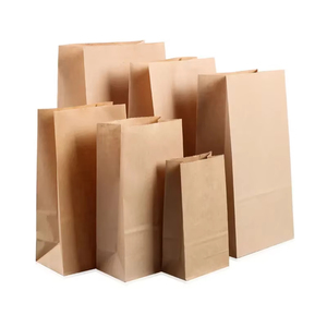 Bolsas de Papel Kraft Marrón para Llevar Comida, Resistentes a <span class=keywords><strong>la</strong></span> Grasa y al Aceite, con Fondo Cuadrado, para Empacar Alimentos - Product Image 5