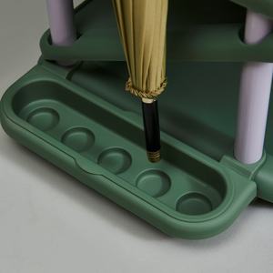 Organisateur de chaussures en plastique MONR Injection-Technics, pliable et flexible, avec support de rangement multifonction et porte-parapluies multi-niveaux - Product Image 3