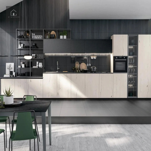 Ensemble d'armoires de cuisine modernes XINGRUO avec îlot, tiroirs à fermeture douce, conception gratuite, directement de l'usine - Product Image 1