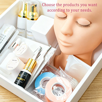 Kits de démarrage professionnels pour la formation en extension de cils et têtes de mannequin, kits DIY d'extension de cils sous marque privée