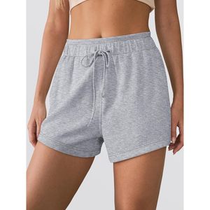 FOXA Womens Sweat Shorts High Waist <b>Drawstring</b> With Pockets Breathable Cotton Spandex Summer Workout Running Casual Shorts - Product Image 2