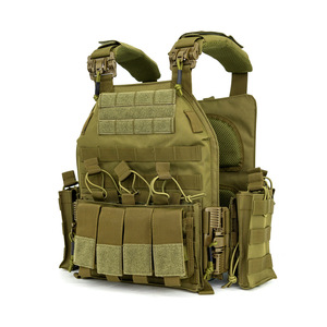 Gilet tactique en nylon à dégagement rapide, multi-usages, Molle, camouflage, protection polyvalente, porte-plaques - Product Image 1