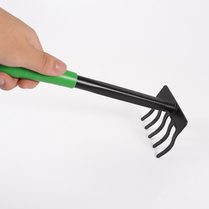Childrens Garden Shovel Plastic Blade Green Handle Balcony Home Gardening Tool Set For Planting And Beach Use - Product Image 4