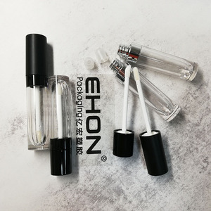Empty Black Lipgloss <b>Tubes</b> Round Container Packaging Private Label with ABS/PETG Material <b>Plastic</b> Lip Gloss Makeup <b>Tube</b> - Product Image 6
